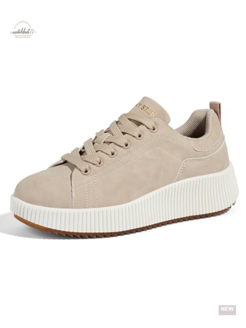 Woven Platform Sneakers Lace-Up Athletic Walking Shoes